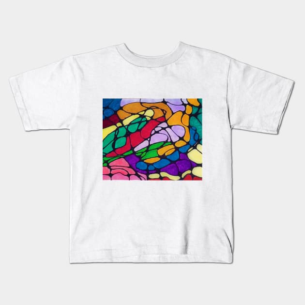 Stained Glass Mosaics 2-Neographic-art,Relaxing Art,Meditative Art Kids T-Shirt by born30